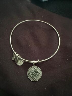 Alex and Ani Silver Celtic Knot Charm Bangle